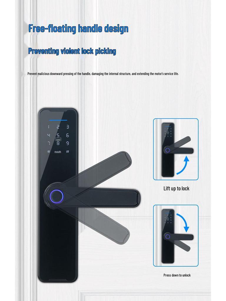 Умный электронный замок с отпечатком пальца и паролем для межкомнатных дверей: Идеально для спален, домашних офисов, квартир и многого другого.