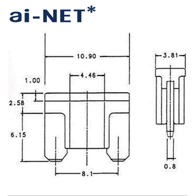 Низкопрофильный предохранитель 7,5 А коричневый 7,5 А производства aiNET