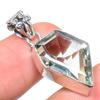 Natural Green Amethyst Gemstone 925 Solid Sterling Silver Pendant 1.34" w8R04