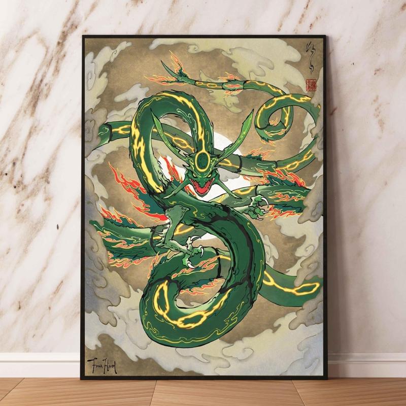 Lugia Ho-Oh Pokemon Unframed Canvas Painting Comic Themed Anime Wall Decor  Unique Collection Enhance Your Living Space