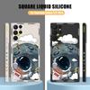 Чехол из жидкого силикона серии Astronaut для Samsung S25 S24 FE S23 Ultra S22 S21 Plus A56 A36 A16 A55 A15 A35 A54 A14 A32 5G с защитой от падения с высоты