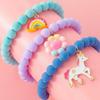 3 шт./компл. Милые радужные лошадки, браслеты дружбы, разноцветные браслеты для женщин, девочек, детей, милый подарок на день рождения, детский браслет