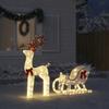 VidaXL Christmas Decoration Reindeer and Sleigh 100 LEDs Cool White 4019493