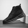 2025 прямая поставка ботинки Мартин мужские зимние черные кожаные туфли модные высокие ботинки трендовые теплые бархатные зимние ботинки