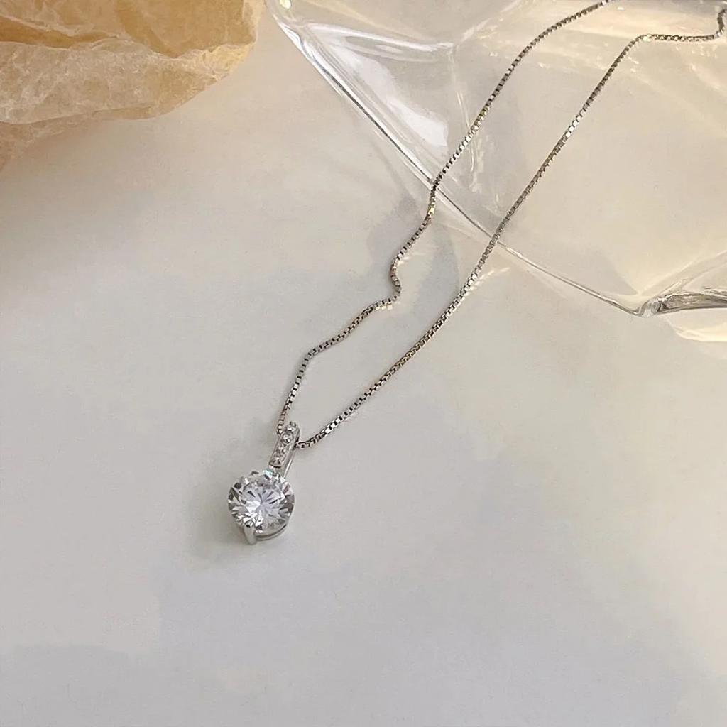 Jinggong Super Flash Necklace, Women's Simple Pendant, Cold Style, Niche, Light Luxury Design, Clavicle Chain