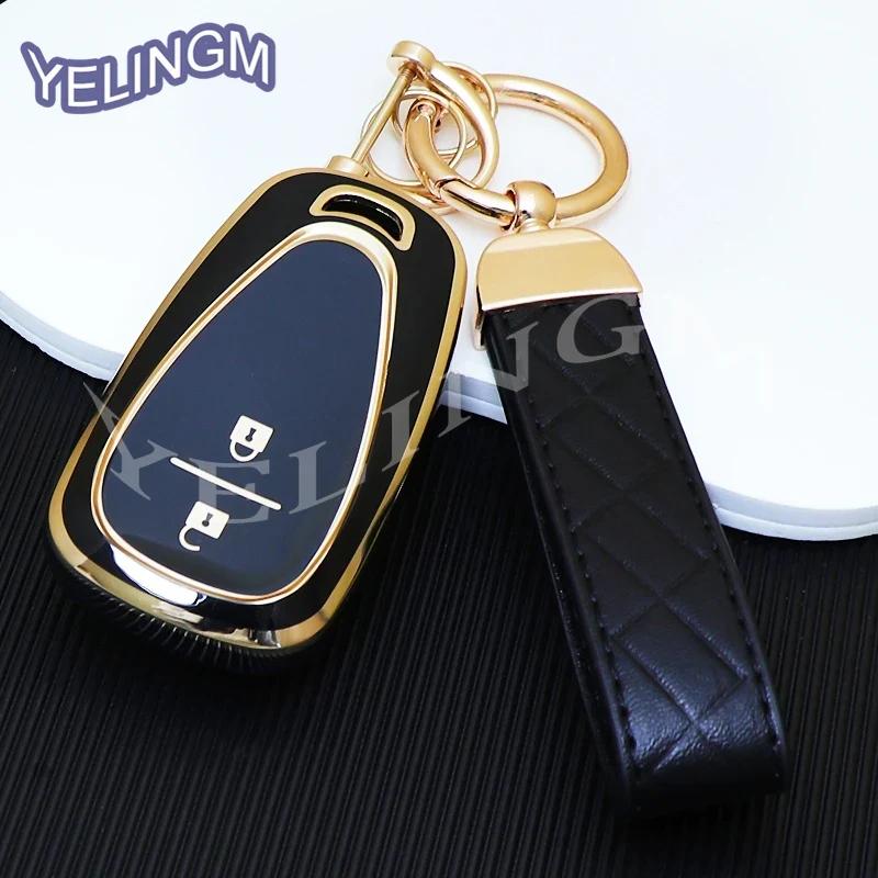 AABHK1 2/3 Buttons Remote Smart Key Case for Chevrolet Spark Camaro Volt Bolt Trax Malibu Cruze TPU Car Key Shell Keychain Auto Cover