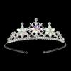 Beautiful Snowflake Party Holiday Flowers Children's Crown Crystal Hair Accessories Headband Birthday Crown Glass