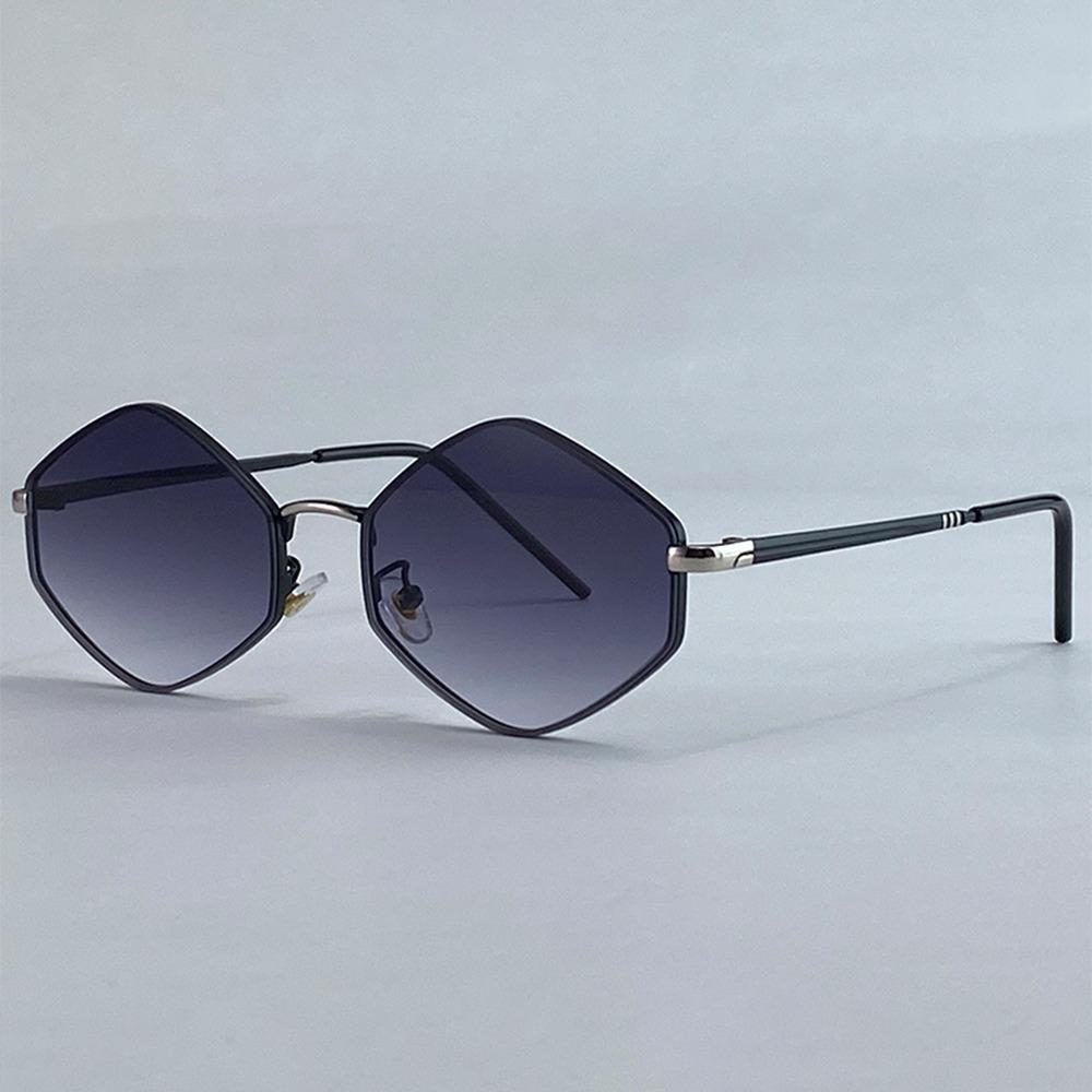 Дизайн бренда Полигональные солнцезащитные очки Женские Классические шестиугольные солнцезащитные очки Модные очки для вождения Мужские Роскошные UV400 Женские очки