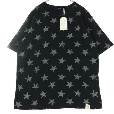 Неиспользованная футболка с коротким рукавом и круглым вырезом с узором AZZURE Star M серии Black для мужчин, б/у