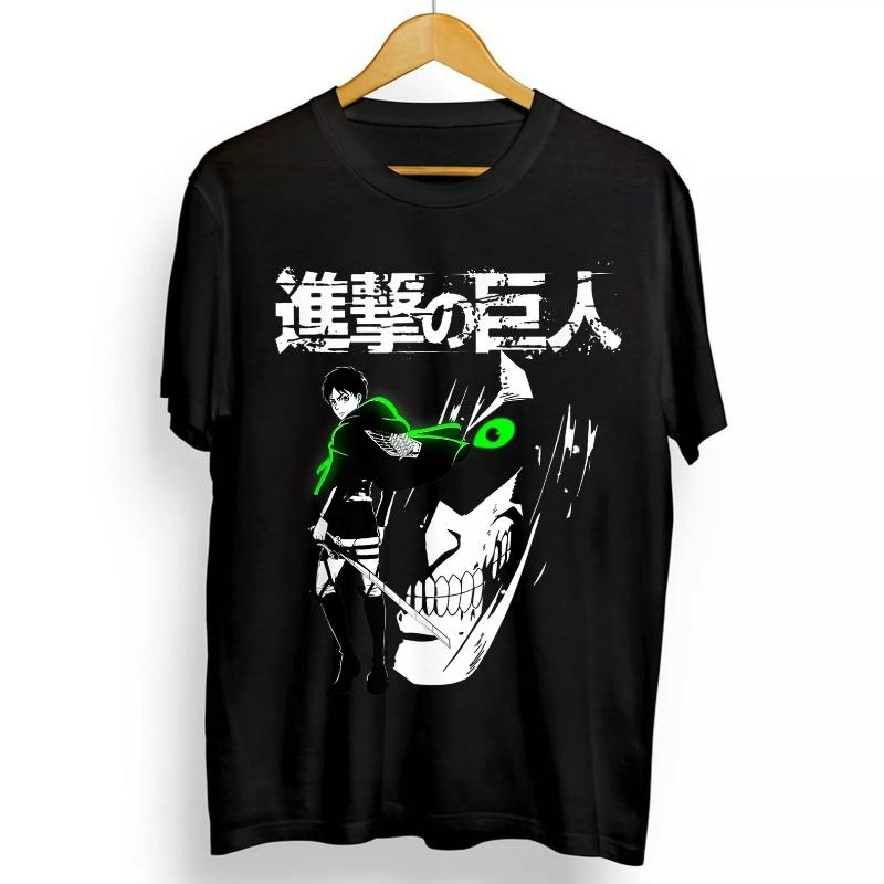 Eren Yeager Attack Titans Eren Yeager Shirt Men's T-Shirt Summer New Men's and Women's Streetwear