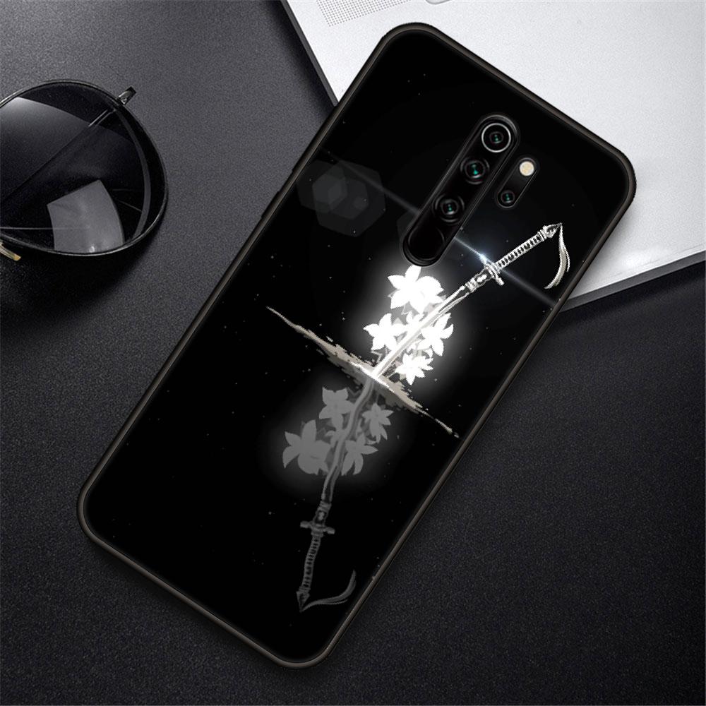 Phone Case For Xiaomi Redmi Note 8 8T 10 9 9S 7 6 Pro Xiaomi 9 9A 8 8A 7 6 Black Cover Funda Tpu Back Fashion NieR Automata 2B