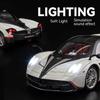 1/18 Pagani Alloy Sports Car Model Diecast Metal Racing Car Model Simulation Sound and Light Pull Back Children's Toy Boys Collection Decorations Gift