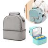 Portable Double Layer Cooler Lunch Bag Oxford Cloth Thermal Insulated Picnic Food Bento Tote Container Mommy Bags for Women Kids