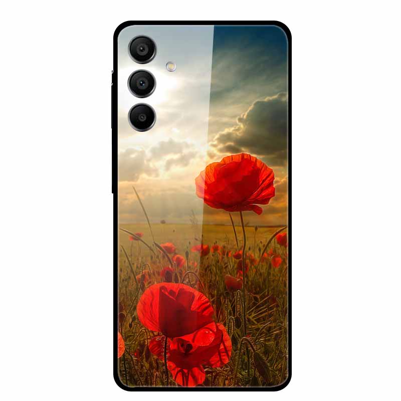 Закаленное Стекло Чехол для Samsung Galaxy A16 5G Задняя Крышка Жесткий Чехол для SamsungA16 Чехол для Телефона Fundas Крутой Защитный Милый Бампер