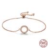 Original Origin Fashion Simple Bracelet Women's Rose Gold Plated S925 Sterling Silver Bracelet
