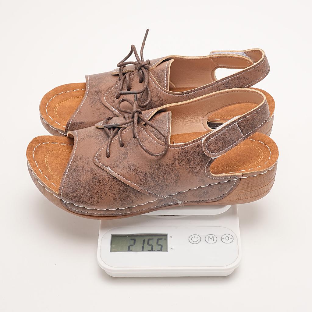 Сандалии в римском стиле Fishmouth с толстой подошвой, круглым носком, открытым носком, пляжные сандалии с открытым носком для лета