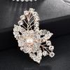 Brooch High-End Niche Silk Scarf Buckle Alloy Diamond Coat Pearl Corsage Pin Accessories