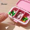 Daily Medication Organizer Portable Three-compartment Pill Organizer, Moisture-proof Buckle Seal Case, Moisture Proof Tablet Storage Compact