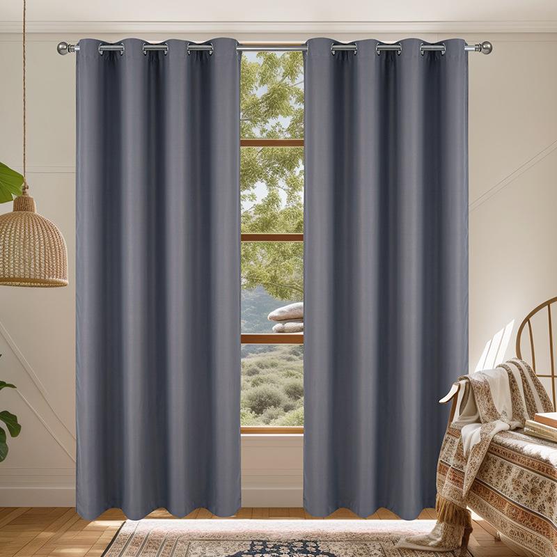 Winter Thickened Thermal Curtains, Full Blackout Curtains, Double-Layer Curtains, Indoor Thermal Insulation Perforated Curtains