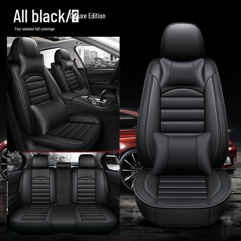All-Season Leather Car Seat Cover - Full Coverage for Five Seats