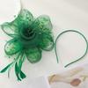 Женский обруч для волос, заколка для волос, цветы, перья, ретро-сетка, повязка на голову из искусственного жемчуга, головной убор для выпускного вечера, головной убор с зажимом