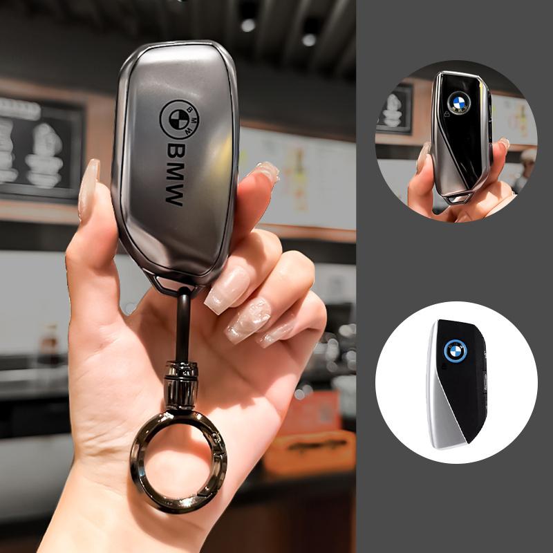 NVEQ9 TPU Car Remote Key Case Cover Protector for BMW X1 U11 X7 X5 G05 LCI I7 IX XM Series 7 740Li U06 G81 M3 2023 2024 Accessories