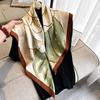 New Luxury Silk Shawl Camellia Scarf for Women Satin Hijab Fashion Wraps Neckerchief Female Hair Bands Ribbon Scarves Bandana