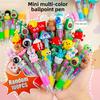 100Pcs/Lot Cute Mini 4Color Press Ballpoint Pens Cartoon Animal Design Student Stationery Exam Prize Gifts Office Supplies,graduation Season