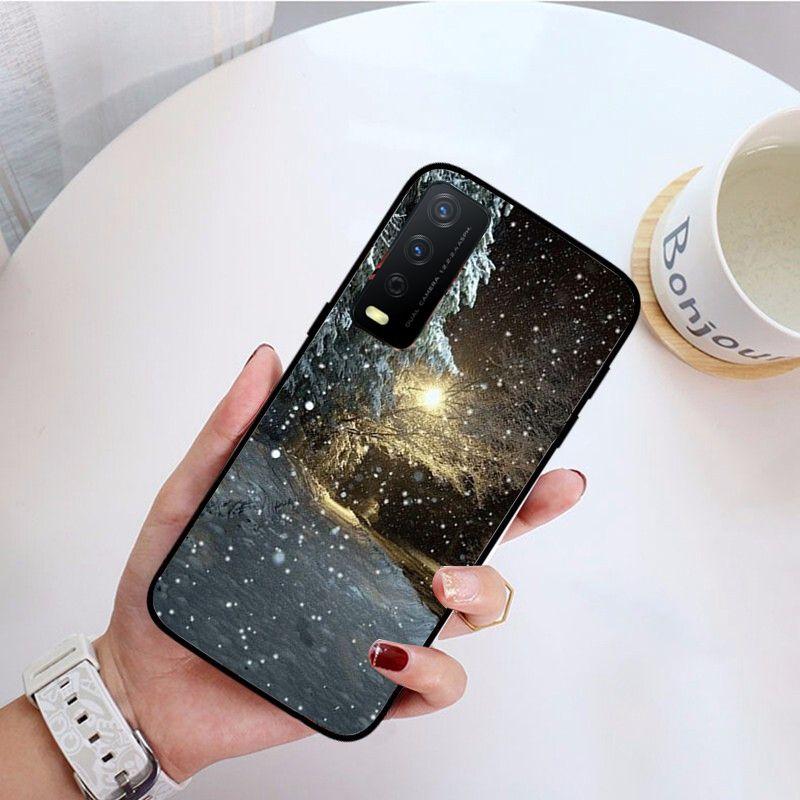 Чехол для телефона с пейзажным зимним светом и снегом для vivo Y31 Y30 Y33S Y11S Y12S Y17 Y20S Y21S Y1S Y53S Y15 Y19 Y91C V23 5G, чехол