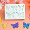 Cute Butterfly Silicone Mold Flower Leaf Butterfly 3D Fondant Chocolate Mould Wedding Cake Decorating Tools Kitchen Bakeware