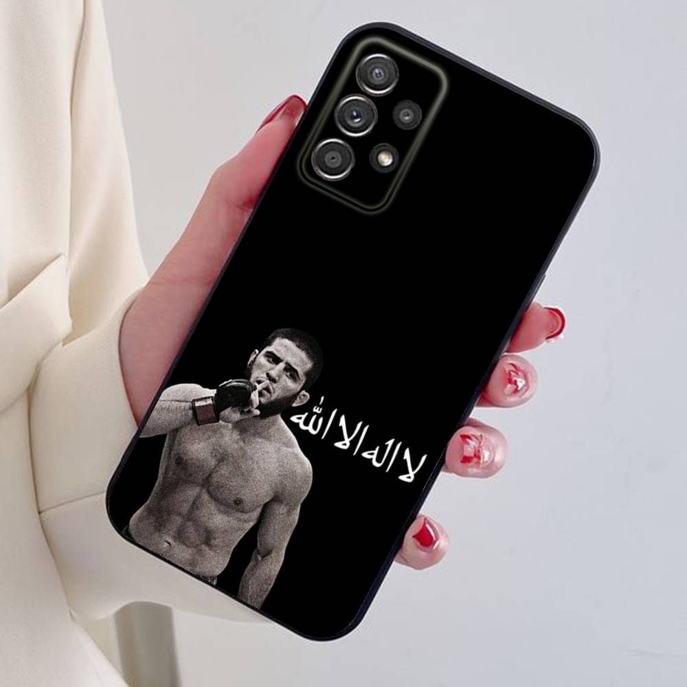 P4P Ислам М-Махачев Чехол для телефона Samsung S24,21,22,23,30,Ultra,20,Plus,Note,10,9,Черный мягкий силиконовый чехол