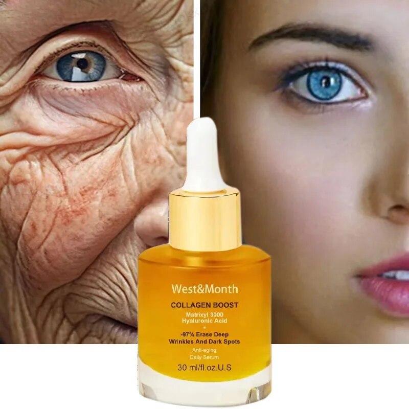 Collagen Face Serum Moisturizing Tightening Hydrating Smoothing Nourishing Brightening Skin Care 30ml