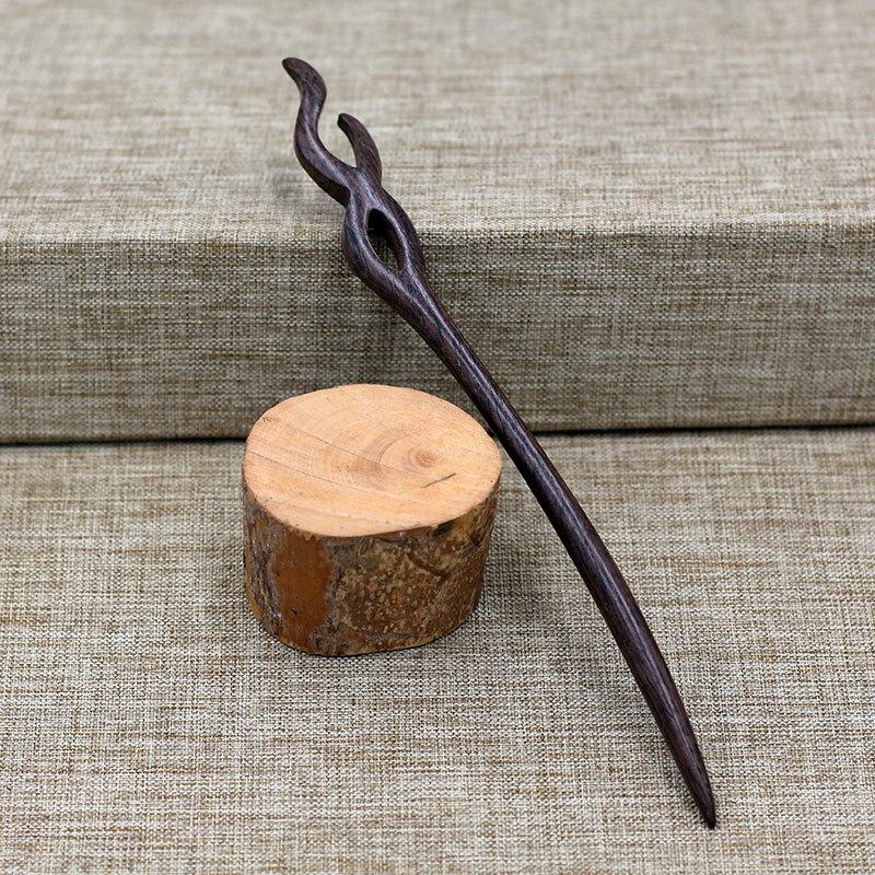 Hair Clasp Ladies Gift Wooden Vintage Ebony Accessories Guajacwood Hairpin