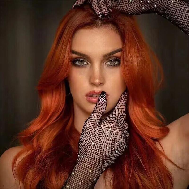 Пара сексуальных рыболовных сетей, сетчатые красочные бриллианты, блестящие перчатки для Хэллоуина и карнавала