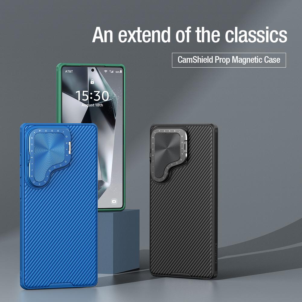 For Samsung Galaxy S25 Ultra Phone Case Nillkin CamShield Prop Magnetic Hard PC+TPU Shell Shockproof Back Cover