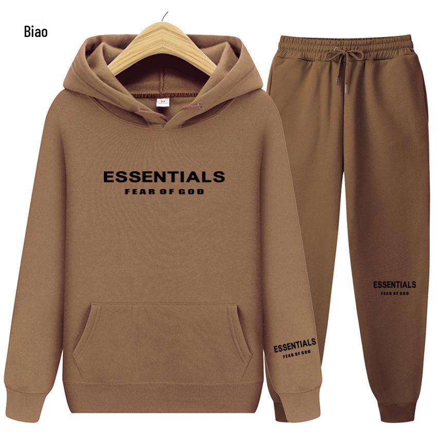 Essentials от FEAR OF GOD: Модные парные худи с флисом, комплект из двух предметов