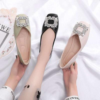 Женская обувь большого размера, одинарная обувь, женская обувь на плоской подошве, универсальная, ретро, два способа носки, закрывающая стопу, ленивые лоферы, туфли бабушки, демисезонные туфли-бобы