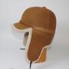 Winter Leather Hat Men Fur Lamb Wool Warm Thick Earflaps Bomber Hats Men's Baseball Cap Russian Hat