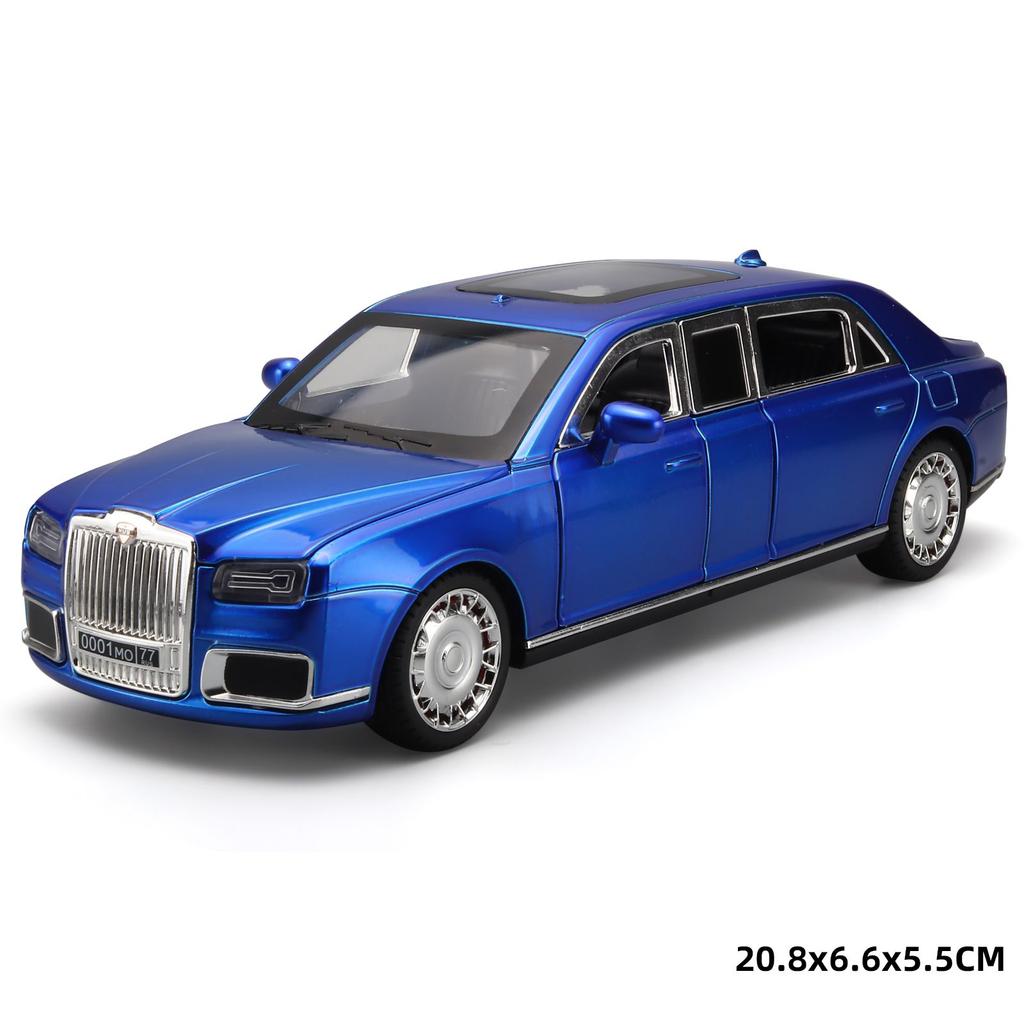 1/24 Aurus Senat Сплав Лимузин Люкс Модель Автомобиля Литье под Давлением Металл Броневик Модель Автомобиля Симуляция Звука Света Игрушка для Детей Подарок