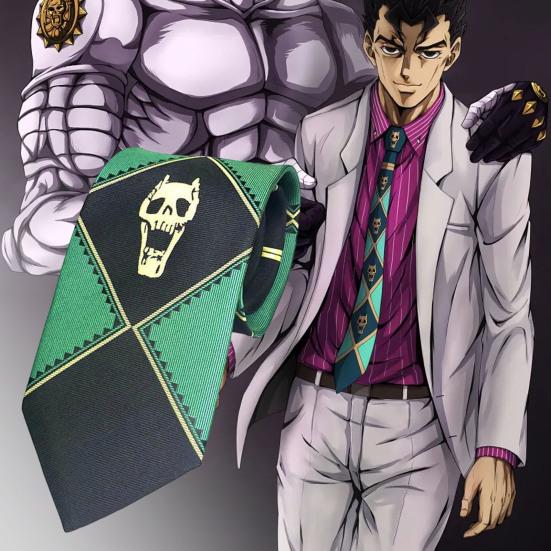 Галстук для взрослых Kira-Yoshikage, популярный мягкий моющийся галстук с тематикой «JoJos Bizarre Adventure» для косплея