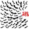 12-120Pcs 3D Black Bat Wall Stickers For Halloween Party Home Indoor Yard Decoration Scary Props Kids Room DIY Wall Decals