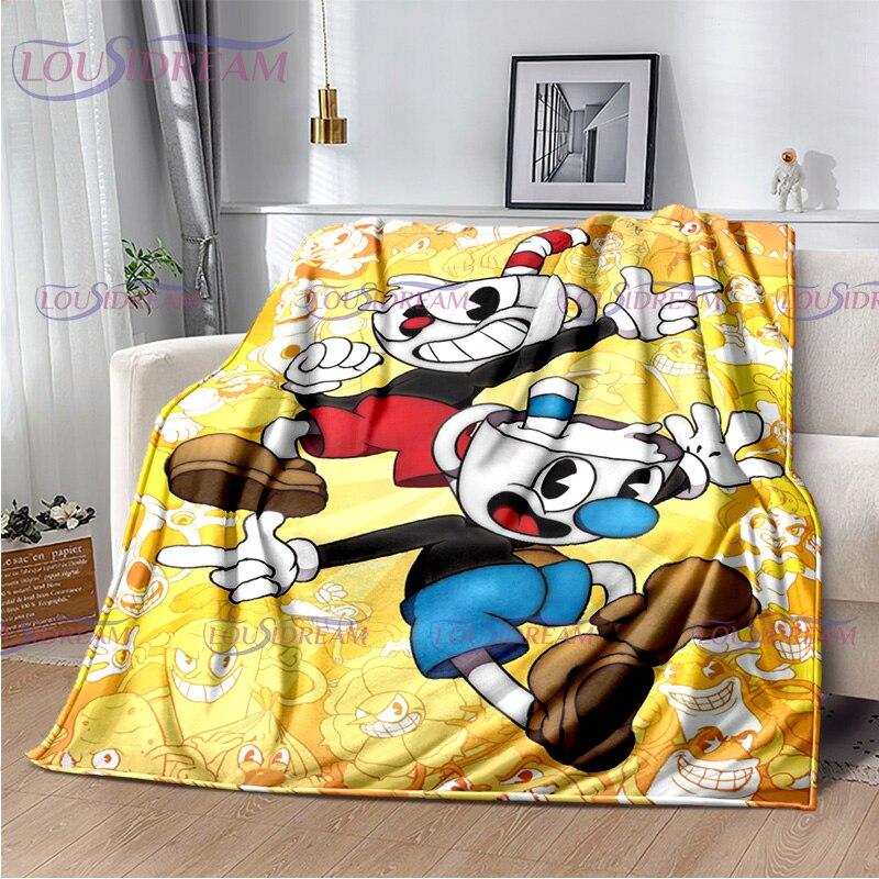 Мультяшное милое одеяло с принтом в виде чашки, пододеяльник для дивана, дорожное постельное белье, фланелевое одеяло, легкое дорожное покрывало