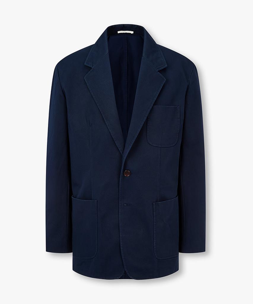 Man On The Boon Heavy Twill Cotton Jacket_Navy 4715302001