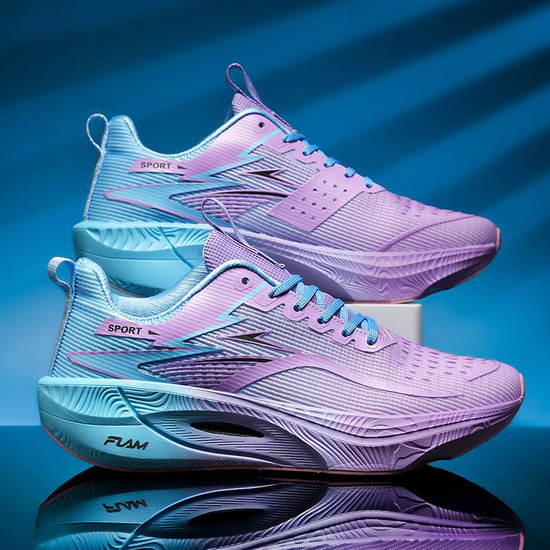 Ultra-Light Men's Running Shoes Cushioning Fly Carbon Plate Soft Sole Shock-absorbing Sports Shoes Men Women