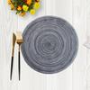 2 Pcs Anti-Slip Round Table Mat Set Woven Placemats Dining Table Non-Slip Coasters for Kitchen Heat Resistant Bowl Pads Drink Mats