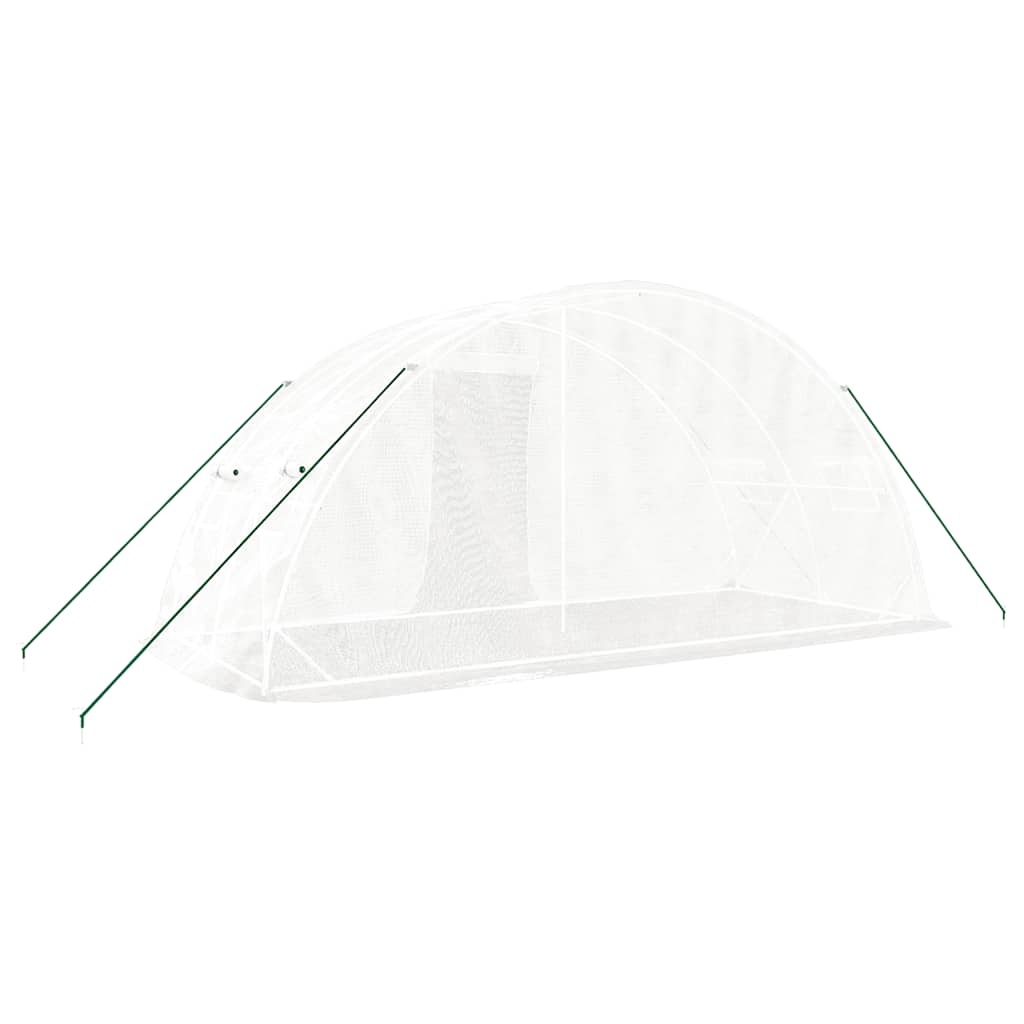 Greenhouse with Steel Frame White 10 m² 5 x 2 x 2.3 m