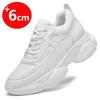 White Sneakers Men Elevator Shoes Height Increase Shoes For Men Height Increase Casual Black Shoes 6Cm Comfortable Thick Bottom