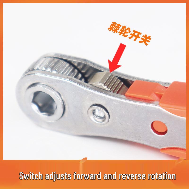 36-Tooth Ratchet Screwdriver and Bit Socket Set with L-Shaped Wrench for Household Repairs