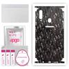 apgo Protective Skin Sticker for the Back+sides Compatible with Samsung Galaxy A20s, Full Wrap Film, Foil, Vinyl - Pattern Carbon Black Pixel