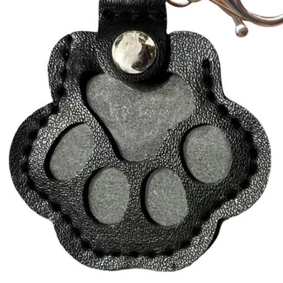 Pet Hair Keepsake Keychain Dog Cat Paw Shape Hair Storage Pendant Keychain Memorial Collection Keychain with Keyring Pet Memorial Gift